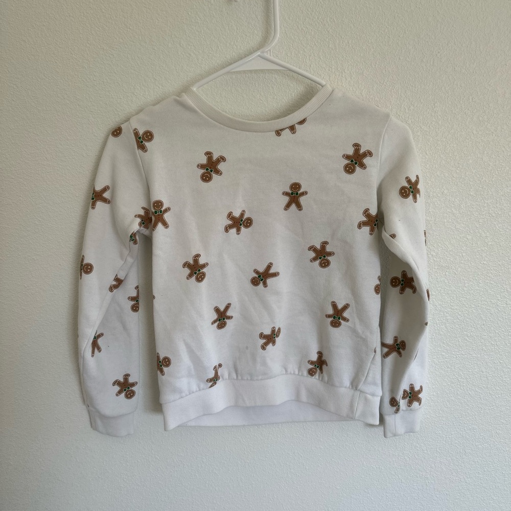 Forever 21 Cream Sweatshirt with Gingerbread Design